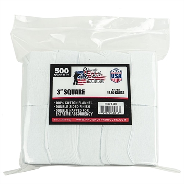 Picture of PRO-SHOT 3IN SQUARE PATCHES - 12 GA TO 16 GA - 500 COUNT 3-500
