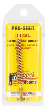 Picture of Pro-Shot Bore Brush .35 Cal/ 9mm Rifle #8-32 Thread Bronze Bristles Brass Core 35R