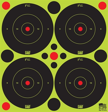 Picture of Pro-Shot Products Splatter Shot, 3" Bullseye, Adhesive Target, 48 Pack, Black/Green 3B-GREEN-48 3BGREEN48
