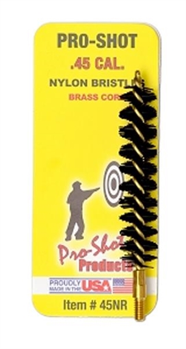 Picture of Pro-Shot Bore Brush .45 Cal Rifle #8-32 Thread Nylon Bristles Brass Core 45NR