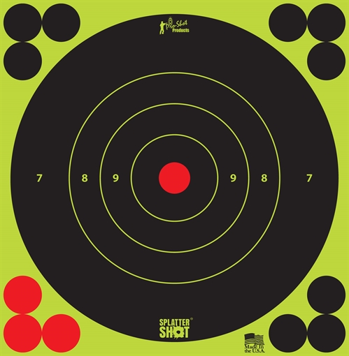 Picture of Pro-Shot Products Splatter Shot, 6" Bullseye, Adhesive Target, 12 Pack, Black/Green 6B-GREEN-12PK 6BGREEN12PK