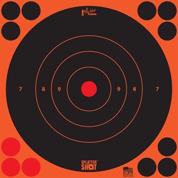 Picture of PRO-SHOT SPLATTER SHOT 8IN ORANGE BULLSEYE TARGET - 6 QTY. PACK 8B-ORNG-6PK 8B-ORNG-6PK 8BORNG6PK