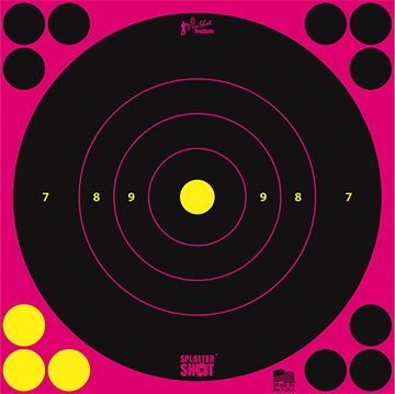 Picture of PRO-SHOT SPLATTER SHOT 8IN PINK BULLSEYE TARGET - PEEL AND STICK - 6 PACK 8B-PINK-6PK 8B-PINK-6PK 8BPINK6PK