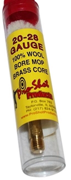 Picture of Pro-Shot Bore Mop 20/28 Gauge Shotgun #5/16-27 Thread Cotton 1.75" Long MP20
