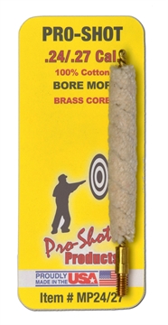Picture of Pro-Shot Bore Mop .24 - .27 Cal Rifle #8-32 Thread Brass Core MP2427