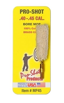 Picture of Pro-Shot Bore Mop .40 - .45 Cal Pistol #8-32" Thread 100% Cotton MP45