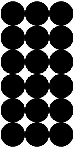 Picture of Pro-Shot SplatterShot Repair Pasters Black 1" Self-Adhesive 216 Pasters P216
