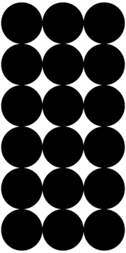 Picture of Pro-Shot SplatterShot Repair Pasters Black 1" Self-Adhesive 216 Pasters P216