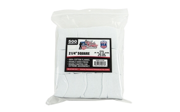 Picture of PRO-SHOT 21/4IN SQUARE PATCHES - .38 CAL. TO .45 CAL./20 GA TO 410 GA - 500 COUNT 21/4-500