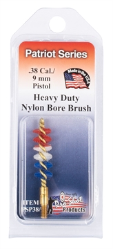 Picture of Pro-Shot Patriot Series Bore Brush .38 Cal/ 9mm Pistol #8-32 Thread Nylon Bristles Brass Core PSP389