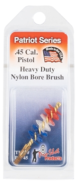 Picture of Pro-Shot Patriot Series Bore Brush .45 Cal Pistol #8-32 Thread Nylon Bristles Brass Core PSP45