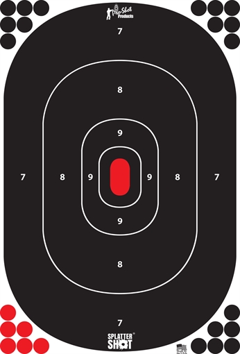 Picture of Pro-Shot Products Splatter Shot, 12"x17" Silhouette, Adhesive Target, 5 Pack, Black/White SILH-IN-5PK SILHIN5PK