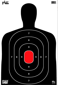Picture of PRO-SHOT 12IN X 18IN SILHOUETTE - BC27 SPLATTER SHOT TAG PAPER TARGET - 8 QTY. PACK SILH-8PK
