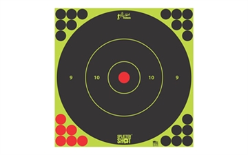 Picture of Pro-Shot Products Splatter Shot, 12" Bullseye, Adhesive Target, 5 Pack, Black/Green 12B-GREEN-5PK 12BGREEN5PK
