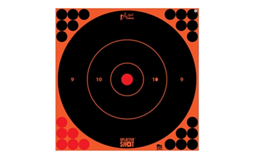 Picture of Pro-Shot Products Splatter Shot, 12" Bullseye, Adhesive Target, 5 Pack, Black/Orange 12B-ORNGE-5PK 12BORNGE5PK