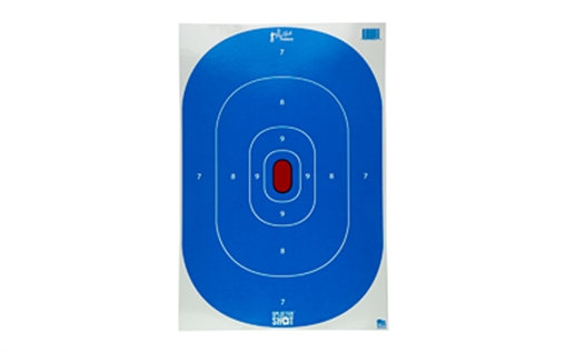 Picture of PRO-SHOT 12IN X 18IN SILHOUETTE INSERT - LOW LIGHT/HI-VIS BLUE TAG PAPER TARGET - 8 PACK SILH-INTP-BLUE-8PK SILH-INTP-BLUE-8PK SILHINTPBLUE