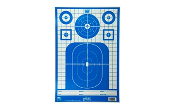 Picture of Pro-Shot Products Splatter Shot, 12"x18" Blue Tactical Precision Target, Adhesive Target, 8 Pack, Blue/White TACTPREC-BLUE-8PK
