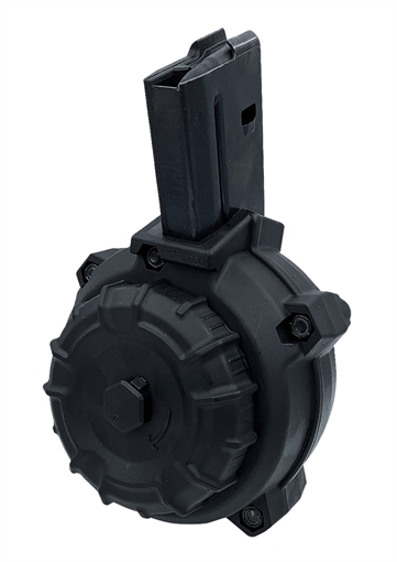Picture of ProMag DRMA108 50rd Drum 6.8 SPC Fits AR-15 Black DuPont Zytel Polymer DRMA108 DRM-A108