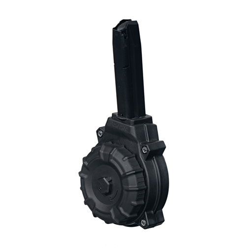 Picture of ProMag Industries Magazine, 9MM, 50 Round Drum, Fits Beretta 92F, Polymer, Black DRM-A44