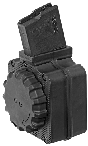 Picture of ProMag Standard 50rd Drum 308 Win/7.62x51mm NATO Fits AR-10 Black DuPont Zytel Polymer DRMA1