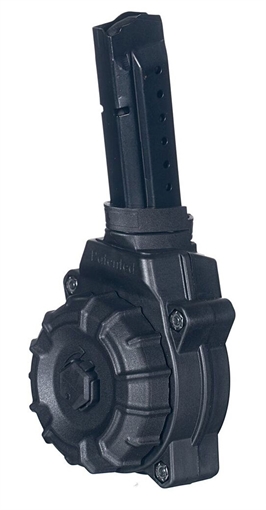 Picture of ProMag Standard 30rd Drum 9mm Luger Compatible w/ Glock 17/19 Black DuPont Zytel Polymer DRMA27