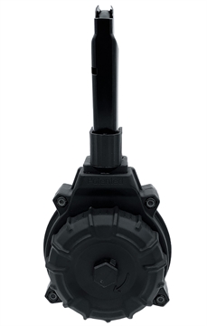 Picture of ProMag Industries Magazine, 9MM, 50 Round Drum, Fits S&W Shield Plus, Polymer, Black DRM-A77 DRMA77