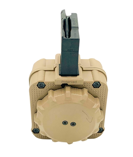 Picture of ProMag Industries Magazine, 223 Remington/556NATO, 65 Round Drum, Fits AR-15, Polymer, Flat Dark Earth DRM-A8-FDE DRMA8FDE