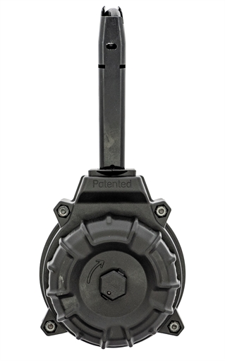 Picture of ProMag 50rd Drum 9mm Fits Taurus TH9 Black DuPont Zytel Polymer DRMA94