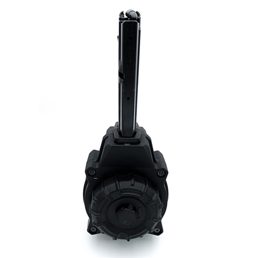 Picture of ProMag Industries Magazine, 5.7X28MM, 55 Round Drum, Fits FN Five Seven IOM/USG Pistol, Polymer, Black DRM-A76 DRMA76