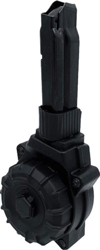 Picture of ProMag Industries Magazine, 9MM, 30 Round Drum, Fits S&W Shield Plus, Polymer, Black DRM-A82 DRMA82