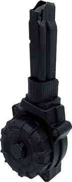 Picture of ProMag Industries Magazine, 9MM, 30 Round Drum, Fits S&W Shield Plus, Polymer, Black DRM-A82 DRMA82