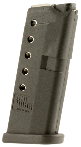 Picture of ProMag Standard 6rd 380 ACP Compatible w/ Glock 42 Black DuPont Zytel Polymer GLK10
