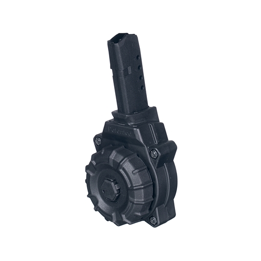 Picture of ProMag Standard 30rd Drum 9mm Luger Compatible w/ Glock 43 Black DuPont Zytel Polymer DRMA34