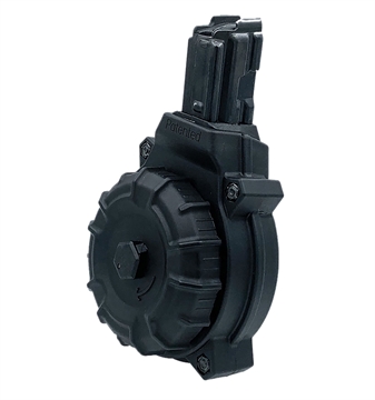 Picture of Promag MP5/PTR9 Handgun Magazine Drum Black 9mm Luger 50/rd DRM-A106 DRMA106
