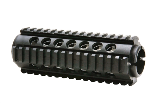 Picture of ProMag Quad Rail Handguard 2-Piece Polymer w/Aluminum Heat Shield Insert Black AR-15 Carbine PM242