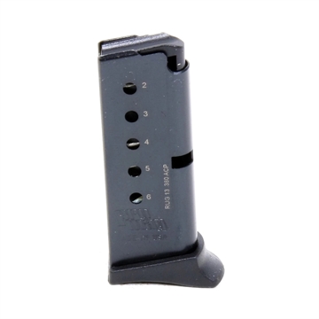 Picture of ProMag Industries Magazine, 380 ACP, 6 Rounds, Fits Ruger LCP, Steel, Blued Finish RUG13