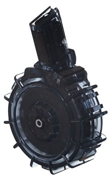 Picture of ProMag Industries Drum Magazine, 22 LR, 30 Rounds, Fits Rem 597, Polymer, Translucent Smoke REM-A2 REMA2