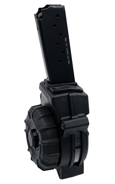 Picture of ProMag Industries Magazine, Drum, 9MM, 30 Rounds, Fits Ruger LC9, Polymer Construction, Black DRM-A95