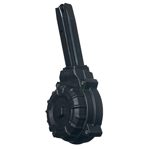 Picture of ProMag Industries Magazine, 9MM, 50 Round Drum, Fits Ruger P Series, Polymer, Black DRM-A49