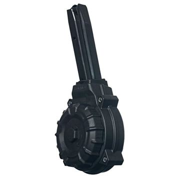 Picture of ProMag Industries Magazine, 9MM, 50 Round Drum, Fits Ruger P Series, Polymer, Black DRM-A49