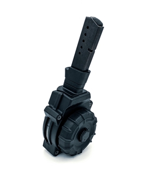 Picture of ProMag Industries Magazine, 380 ACP, 32 Round Drum, S&W Bodyguard, Polymer, Black DRM-A40