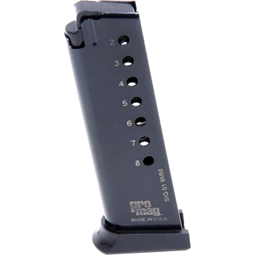 Picture of PRO MAG MAGAZINE SIG P225/P6 9MM LUGER 8RD BLUED STEEL SIG-01 SIG 01