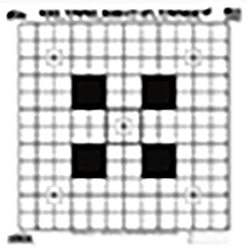 Picture of Pro-Shot  Sight-In Hanging Heavy Paper 100yds 14" x 14" Black/White 12 Pack  SSIT-12PK