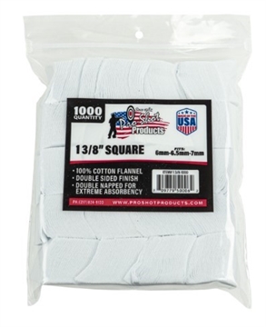 Picture of PRO-SHOT 13/8IN SQUARE PATCHES - 6MM TO 7MM - 1000 COUNT 13/8-1000