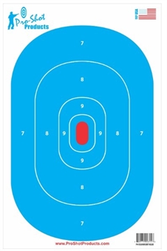 Picture of PRO-SHOT 13IN X 20IN SILHOUETTE INSERT BLUE WITH ADHESIVE BACKING - 6 PACK P4-SILHINSERT-BLUE