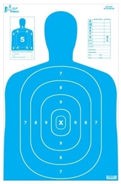 Picture of PRO-SHOT 23IN X 35IN B27 SILHOUETTE TARGET- BLUE 5 PACK B-27E-BLUE-5PK