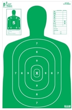 Picture of PRO-SHOT 23IN X 35IN B27 SILHOUETTE TARGET- GREEN 5 PACK B-27E-GREEN-5PK