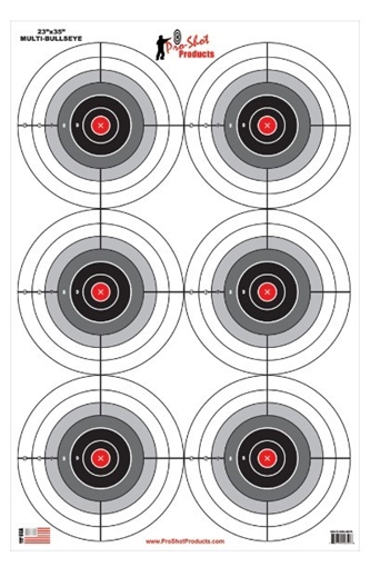 Picture of PRO-SHOT 23IN X 35IN HEAVY PAPER TARGET 6 QTY. MULTI-BULLSEYE TARGET MULTI-BULLSEYE-5PK
