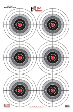 Picture of PRO-SHOT 23IN X 35IN HEAVY PAPER TARGET 6 QTY. MULTI-BULLSEYE TARGET MULTI-BULLSEYE-5PK