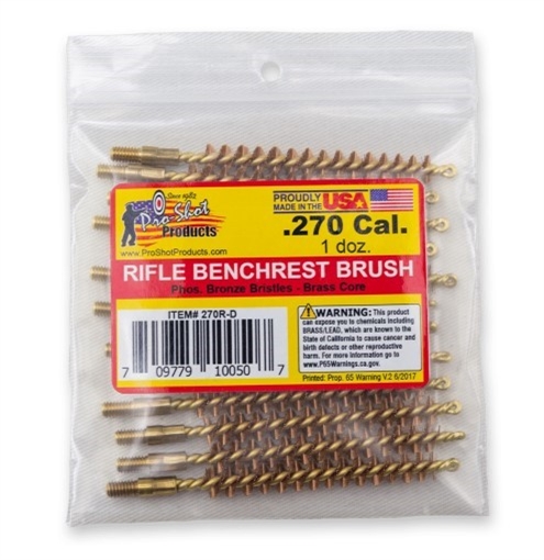 Picture of PRO-SHOT .270 CAL. BRUSH - 12 QTY. BULK PACK 270R-D